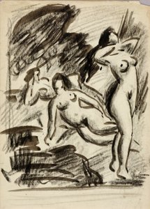 Grupo de tres desnudos femeninos de Carl Newman