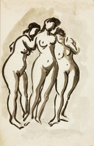 Grupo de tres desnudos femeninos de Carl Newman