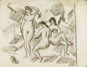 Grupo de tres desnudos femeninos