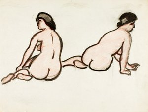 Grupo de dos desnudos femeninos de Carl Newman