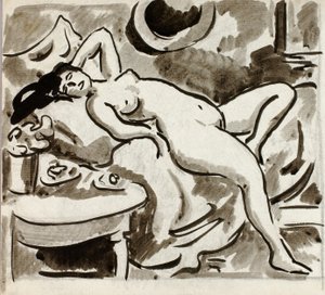 Desnudo femenino reclinado de Carl Newman