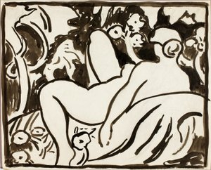 Desnudo femenino reclinado de Carl Newman