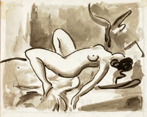 Desnudo femenino reclinado de Carl Newman