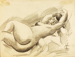 Desnudo femenino reclinado de Carl Newman