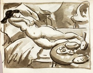 Desnudo femenino reclinado de Carl Newman