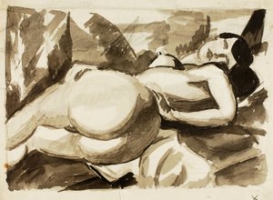 Desnudo Reclinado, Mujer de Carl Newman