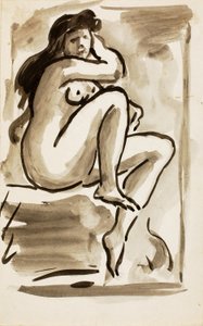 Desnudo femenino sentado de Carl Newman