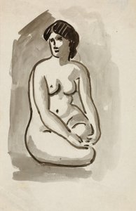 Desnudo femenino sentado de Carl Newman