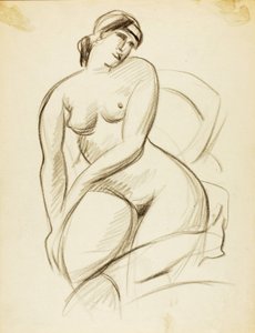 Desnudo femenino sentado de Carl Newman