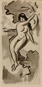 Desnudo femenino sentado de Carl Newman