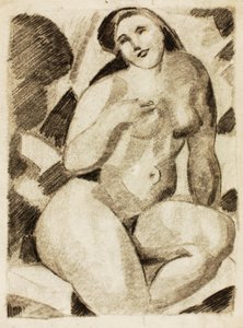 Desnudo femenino sentado de Carl Newman