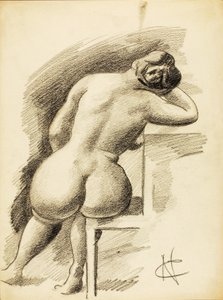 Desnudo femenino sentado de Carl Newman