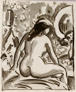 Desnudo sentado