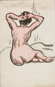 Desnudo sentado