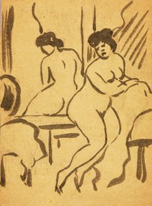 Mujer desnuda sentada