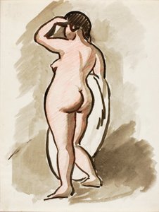 Desnudo femenino de pie de Carl Newman