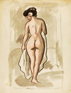 Desnudo femenino de pie de Carl Newman