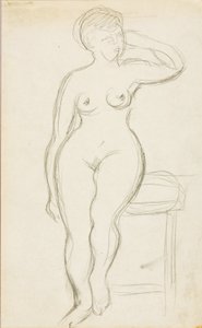 Desnudo femenino de pie de Carl Newman