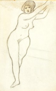 Desnudo femenino de pie de Carl Newman