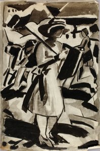Figura de mujer de pie