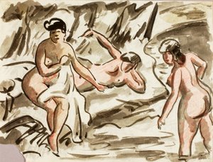 Tres desnudos femeninos de Carl Newman