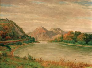 Día de Otoño en el Rin cerca de Rolandseck de Carl Nonn