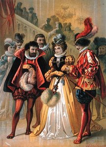 Cenicienta en el baile, ilustración para 