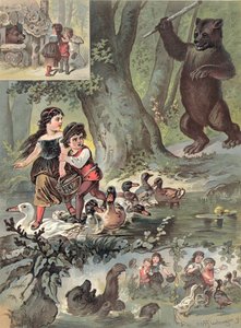 Hansel y Gretel en el bosque, c.1880