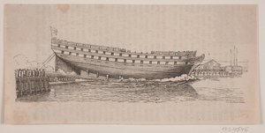 Un barco de línea botado de Carl Peter Theodor Rothweiler
