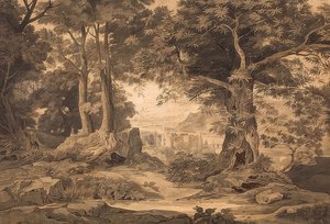 Vista del castillo de Heidelberg en el camino hacia Kaiserstuhl de Carl Philipp Fohr