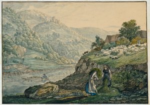 Stolzeneck am Neckar (hoja 19 del cuaderno de bocetos de la región de Neckar)