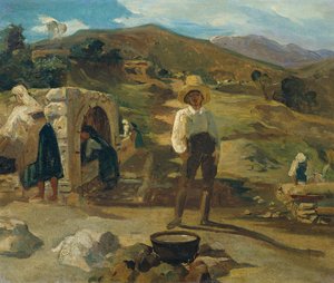 paisaje italiano de Carl Rahl