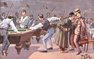 Jugando al billar