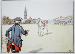 Viejo Fritz y su caballo favorito de Carl Röchling