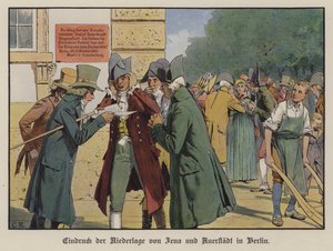 El efecto de la noticia de la derrota de Prusia en la Batalla de Jena-Auerstadt en las calles de Berlín