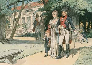 Federico Guillermo III, Rey de Prusia (1770-1840), y su esposa, la Reina Luisa (1776-1810), en Paretz en 1800