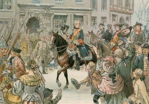Federico el Grande (1712-1786) capturando la ciudad de Wroclaw en 1741 de Carl Rohling