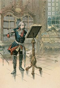 Federico el Grande (1712-1786) tocando la flauta