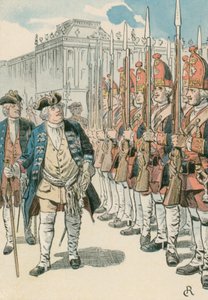 Friedrich Wilhelm I (1657-1713) con los Lange Kerls de Carl Rohling