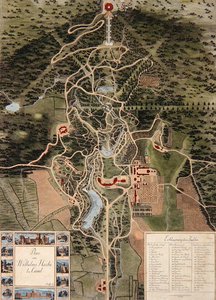 Plano de Wilhelmshöhe cerca de Kassel de Carl Schaeffer
