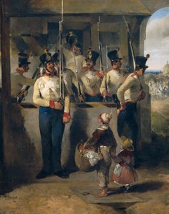 El Centinela, gritando en el arma ("¡Arma fuera!") de Carl Schindler