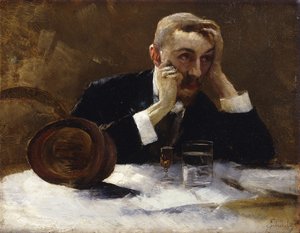 Autorretrato tardío de Carl Schuch
