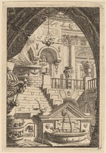 Fantasía de un templo antiguo de Carl Schütz