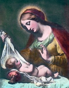 Virgen con el Niño. Pintura (sin fecha) del pintor barroco italiano Carlo Dolci (1616 - 1686). Fecha de la imagen: hacia 1900. Archivo Carl Simon de Carl Simon