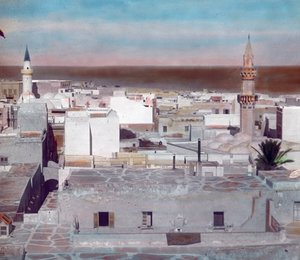 Norte de Marruecos, vista de la ciudad de Fez, fecha de la imagen: hacia 1910. Archivo Carl Simon