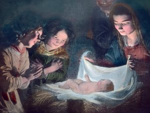 La Sagrada Familia. Pintura del pintor barroco español Bartolomé Esteban Murillo (1617 - 1682). Fecha de la imagen: hacia 1900. Archivo Carl Simon de Carl Simon