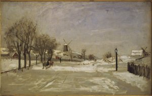 Invierno. Vista de Eriksberg, Estocolmo, c.1880 de Carl Skånberg