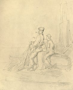 En la playa, mediados-finales del siglo XIX, c. 1924