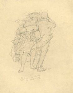 Bei Sturm und Regen, mediados-finales del siglo XIX, c1924 de Carl Spitzweg