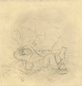 Der Landschaftsmaler I, mediados-finales del siglo XIX, c1924 de Carl Spitzweg